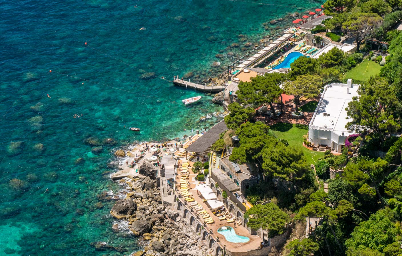 The best swimming pool in Capri - La Canzone del Mare